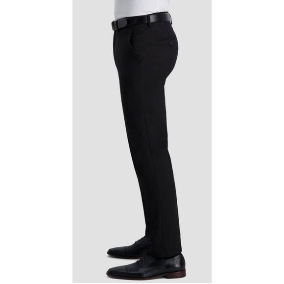 NWT Haggar H26 Men’s Stretch Straight Fit Dress Pants Black size 32x32 - Picture 2 of 9
